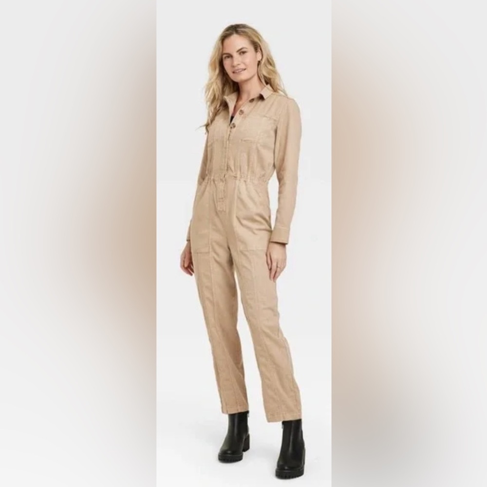 NWT’s Universal Thread Women's Long Sleeve Button-Front Boilersuit Coveralls 10